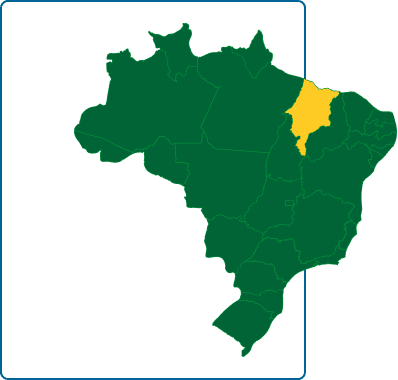 Mapa do Brasil com MA em destaque