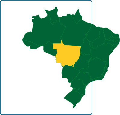 Mapa do Brasil com MT em destaque