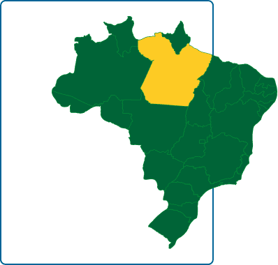 Mapa do Brasil com PA em destaque